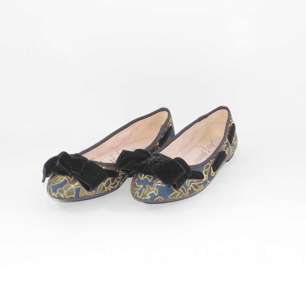 Libby Edelman Casey Bow Balle Blue Sizes 6.5, 7.5